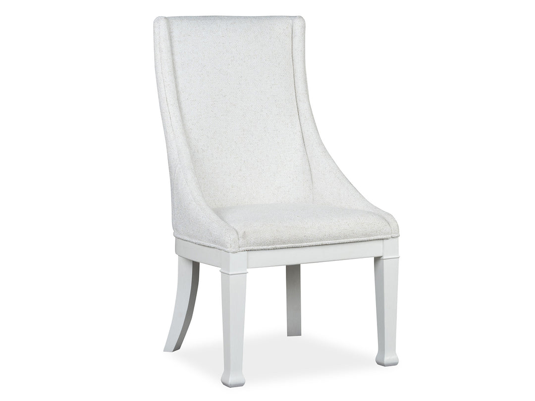 Kingston Whisper White And Cerused Nutmeg Upholstered Host Chair - Set of 2 - D6407-66