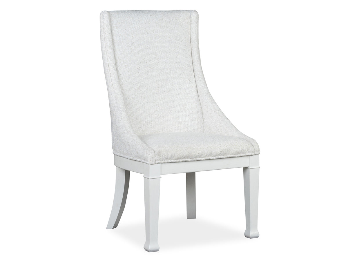 Kingston Whisper White And Cerused Nutmeg Upholstered Host Chair - Set of 2 - D6407-66