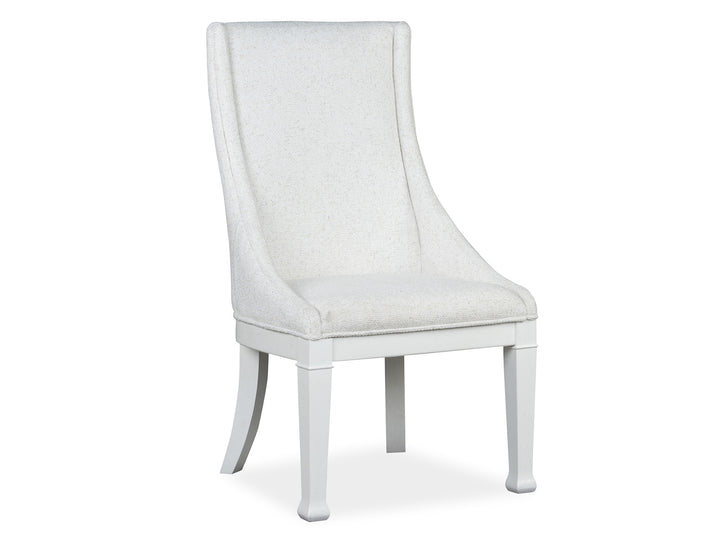 Kingston Whisper White And Cerused Nutmeg Upholstered Host Chair - Set of 2 - D6407-66