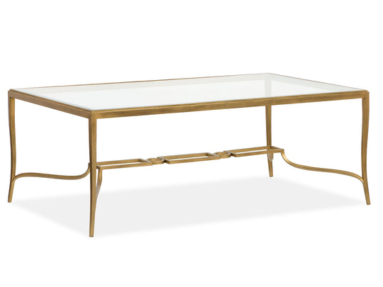 Lorena Burnished Brass Rectangular Cocktail Table - T6300-43