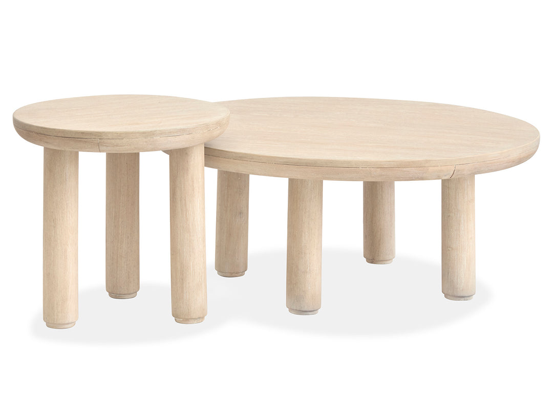 Sunset Cove Sanibel Brown Nesting Cocktail Table With Casters - T5783-52