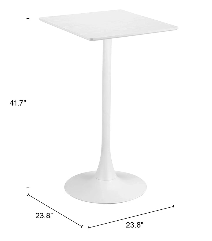 Valleta Bar Table White - AmericanHomeFurniture