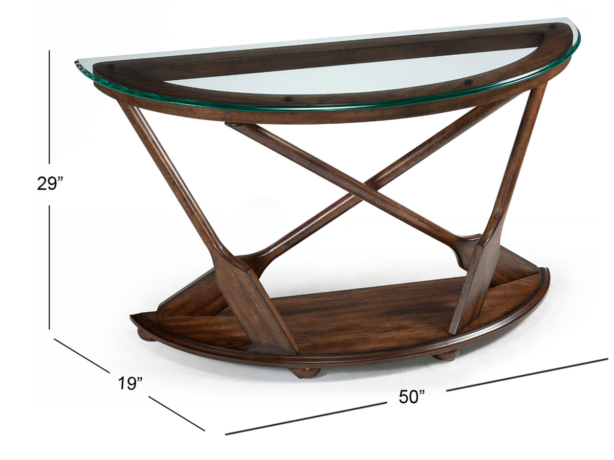 Beaufort Dark Oak Demilune Sofa Table - T2214-75