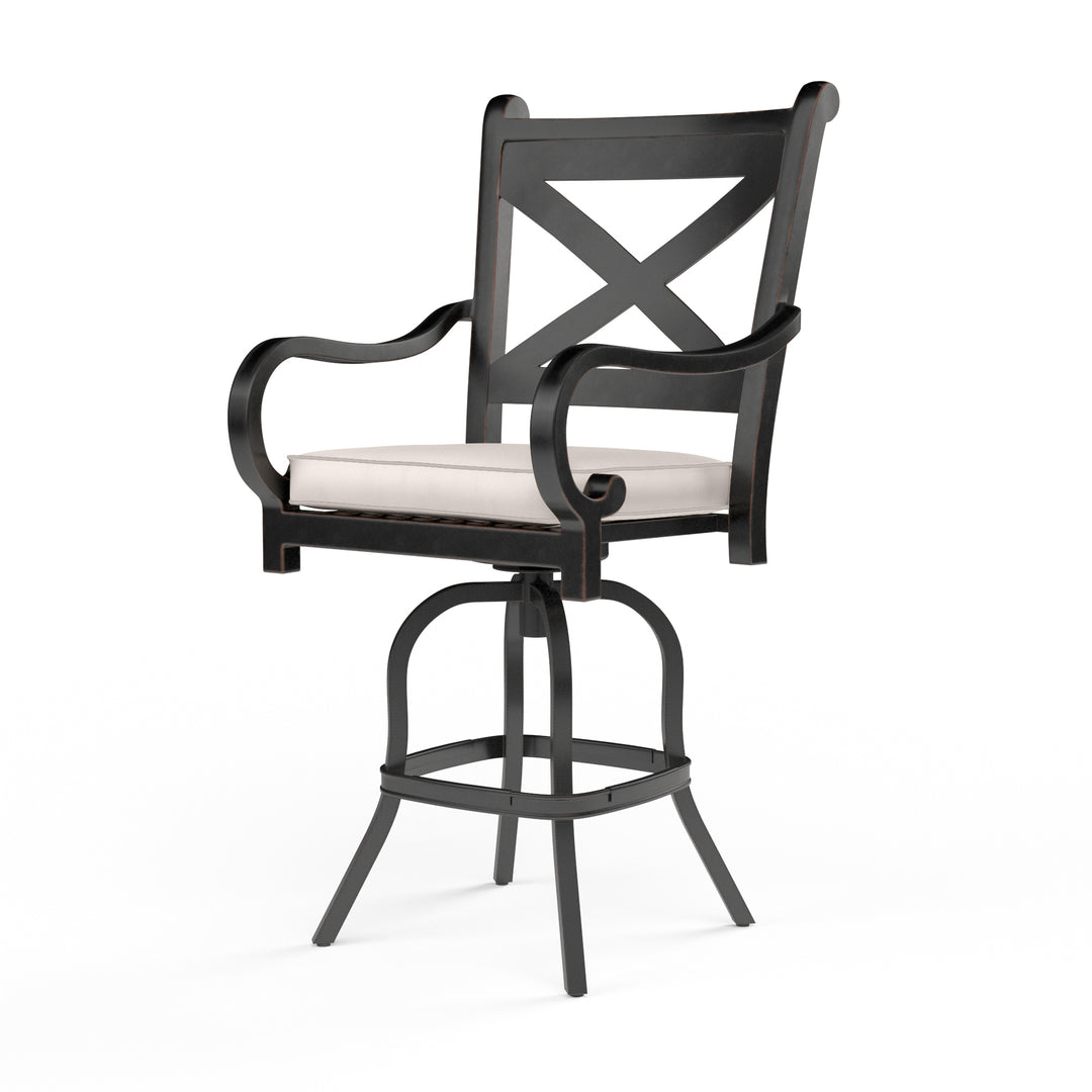 Monterey Barstool in Canvas Natural w/ Self Welt