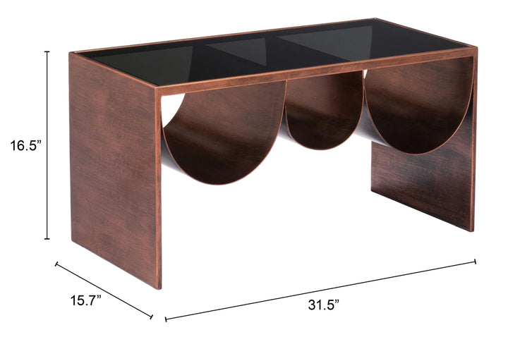 Aveiro Coffee Table Copper & Black - AmericanHomeFurniture