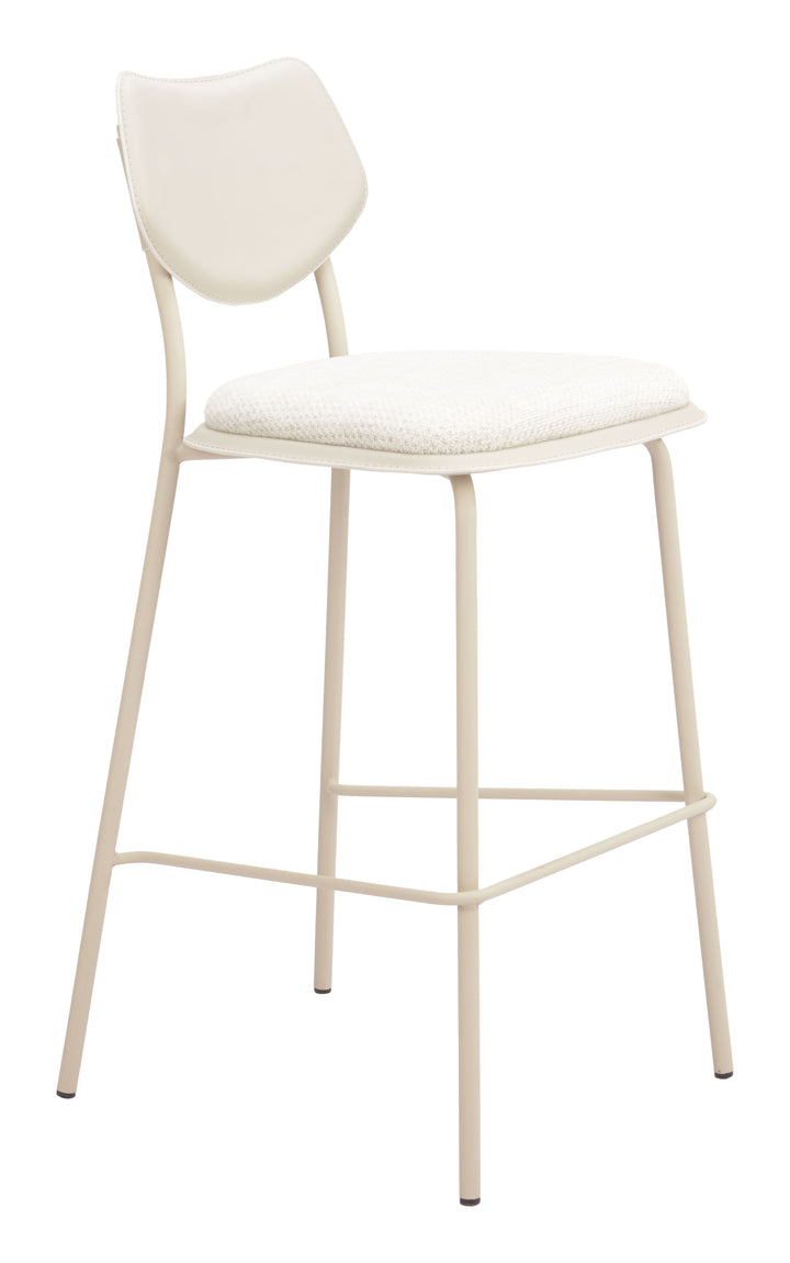 Zeal Barstool (Set of 4) Light Gray & Beige