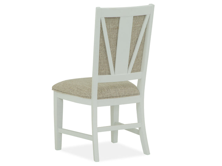 Heron Cove Chalk White And Dovetail Grey Upholstered Side Chair - Set of 2 - D4400-65