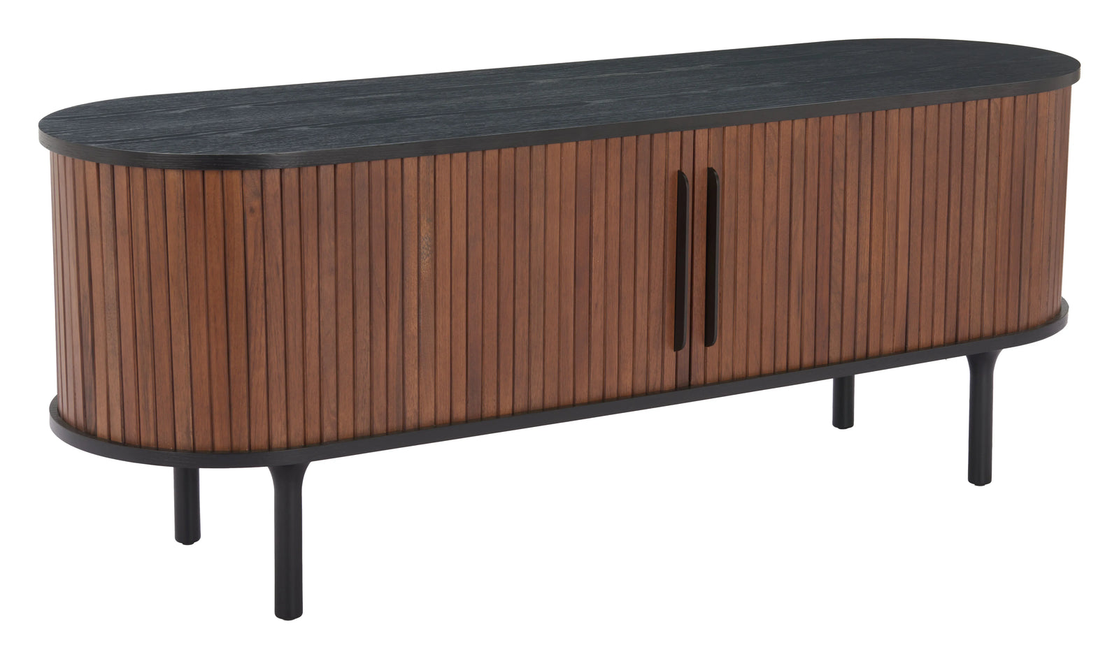 Zuo Koriana Entertainment Stand Black & Walnut MEDIA + TV STANDS