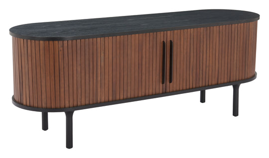 Zuo Koriana Entertainment Stand Black & Walnut MEDIA + TV STANDS
