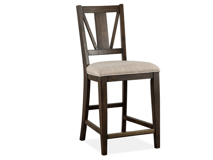 Westley Falls Graphite Upholstered Counter Chair - Set of 2 - D4399-82