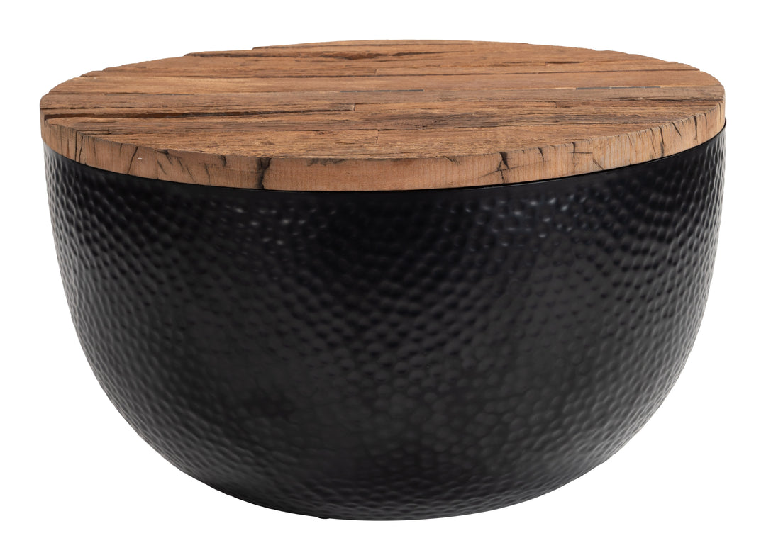 Duskan Storage Coffee Table Natural & Black