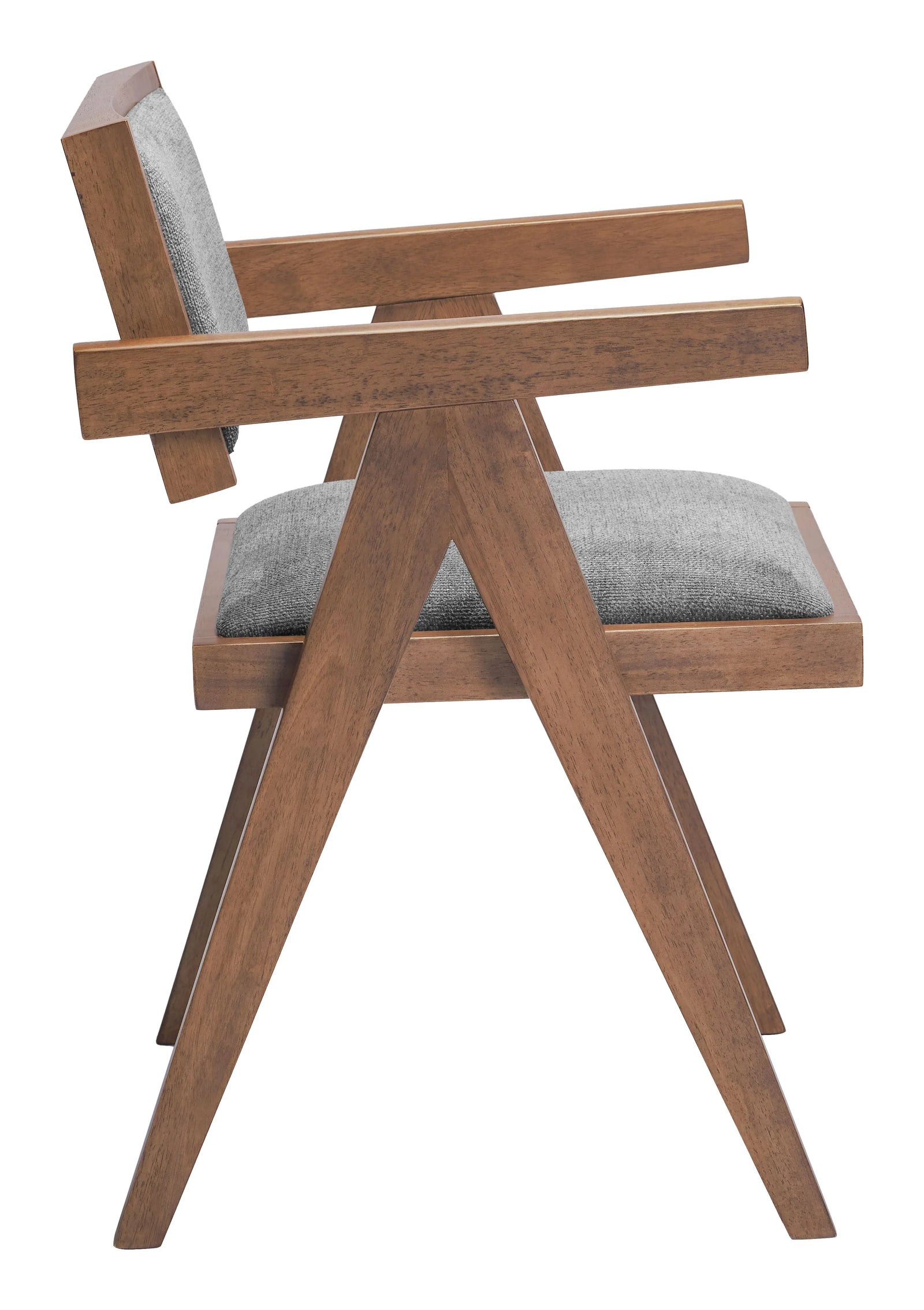 Zuo Delhi Dining Chair (Set of 2) Gray & Walnut DINING CHAIRS