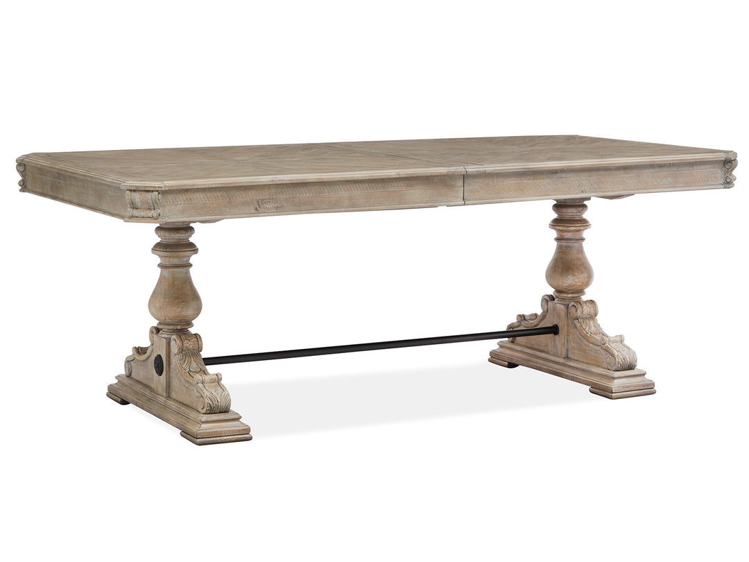 Marisol Fawn Extendable Trestle Dining Table - D5132-21