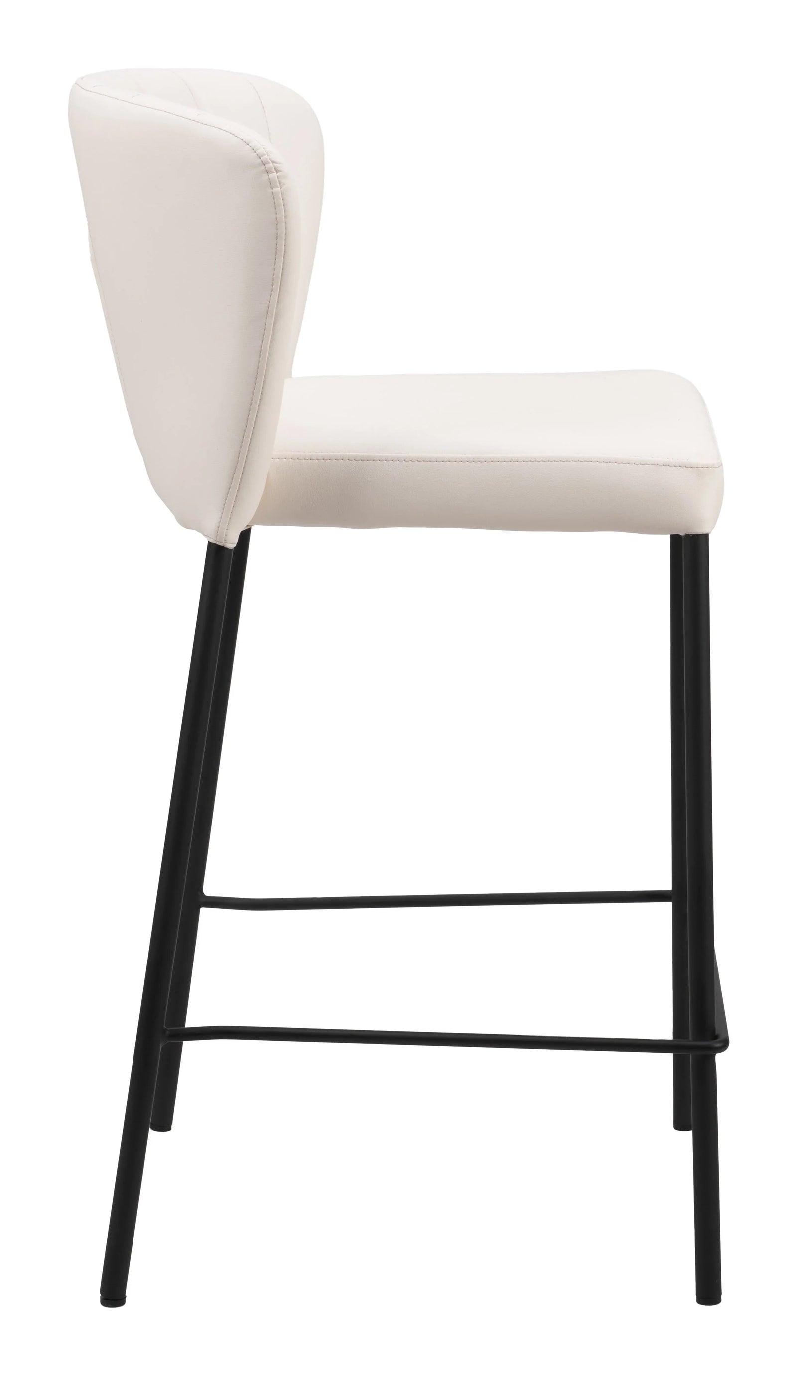 Zuo Linz Counter Stool (Set of 2) Cream BAR STOOLS + COUNTER STOOLS