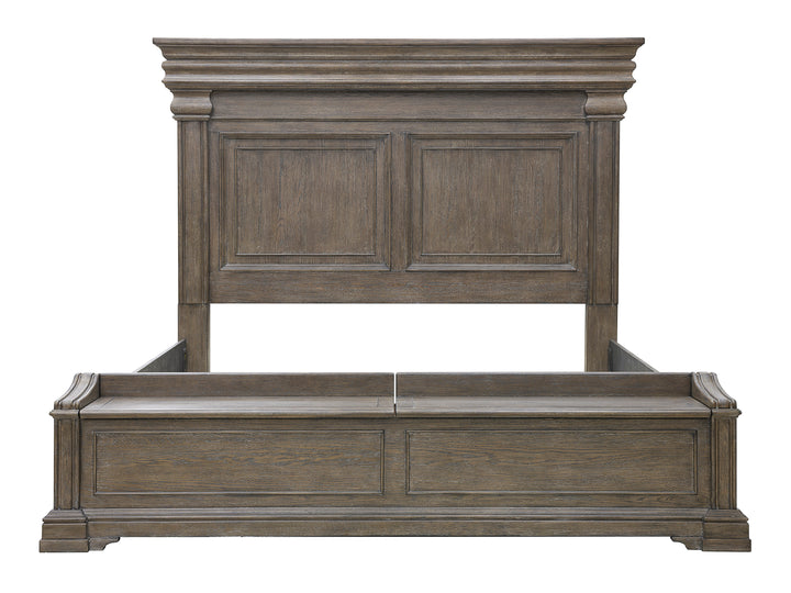 Madison Ridge Natural Bark California King Bed With Chest Footboard - P413-BR-K6