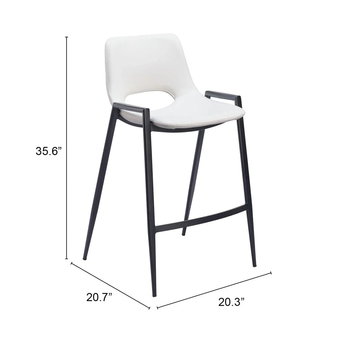 Desi Counter Stool (Set of 2) White - AmericanHomeFurniture