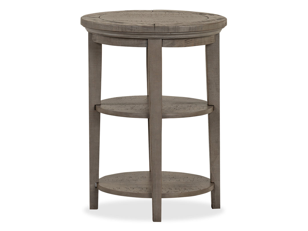 Paxton Place Dovetail Grey Round Accent End Table - T4805-35