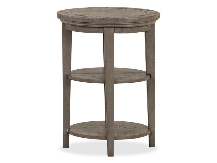 Paxton Place Dovetail Grey Round Accent End Table - T4805-35