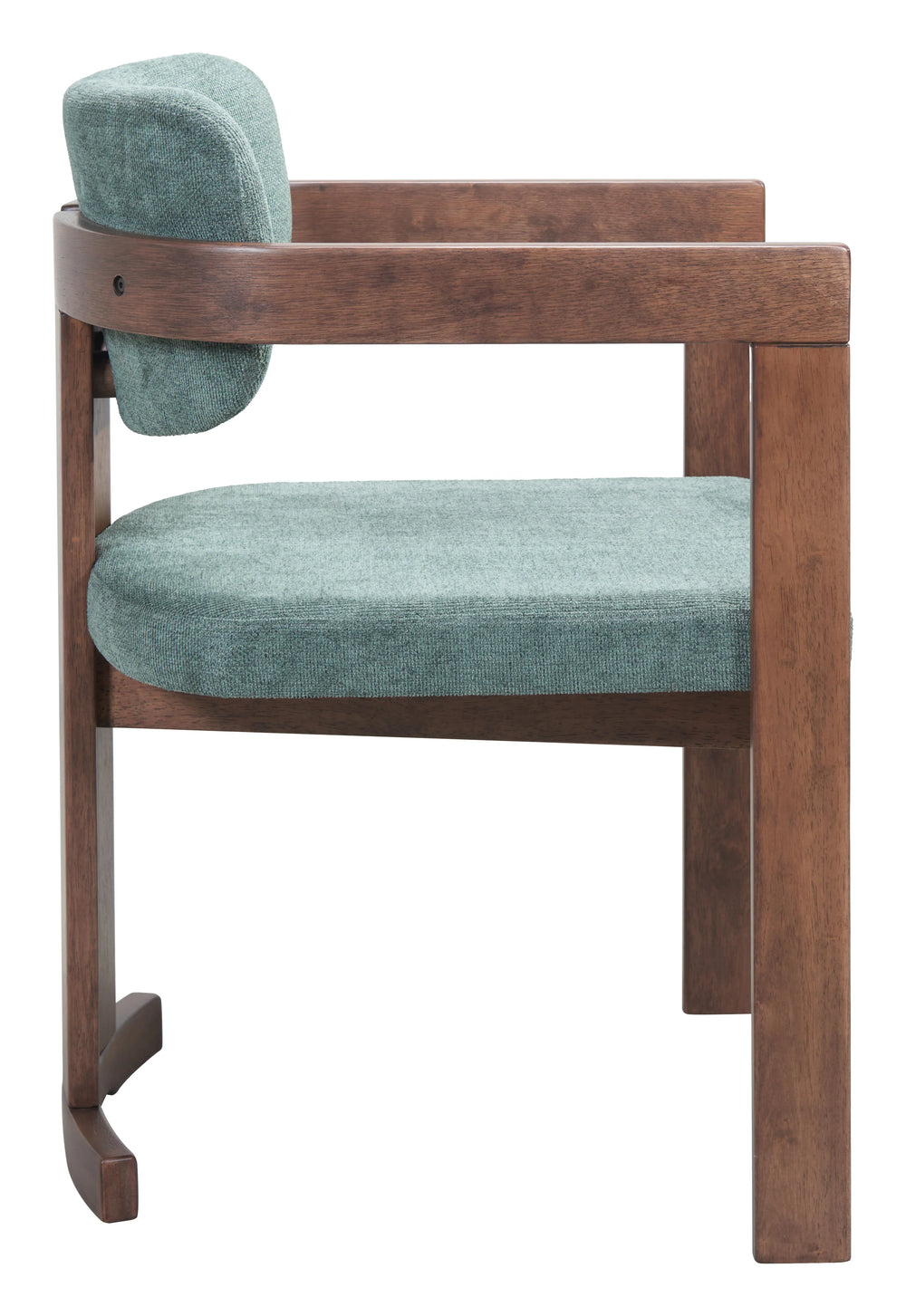 Poly Dining Chair Moss Gray & Walnut - AmericanHomeFurniture