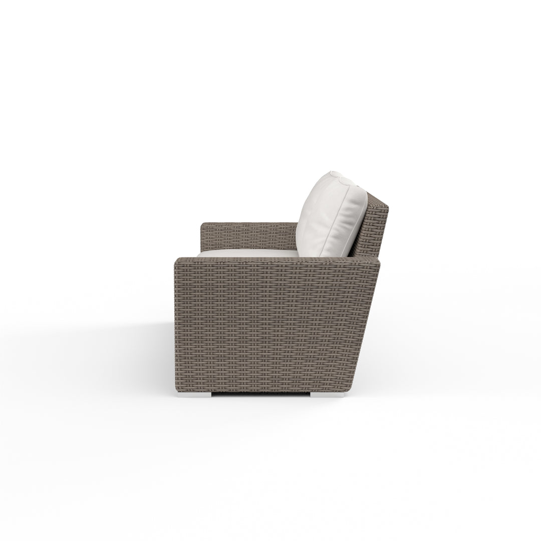 American Home Furniture | Sunset West - Coronado Loveseat in Canvas Flax w/ Self Welt