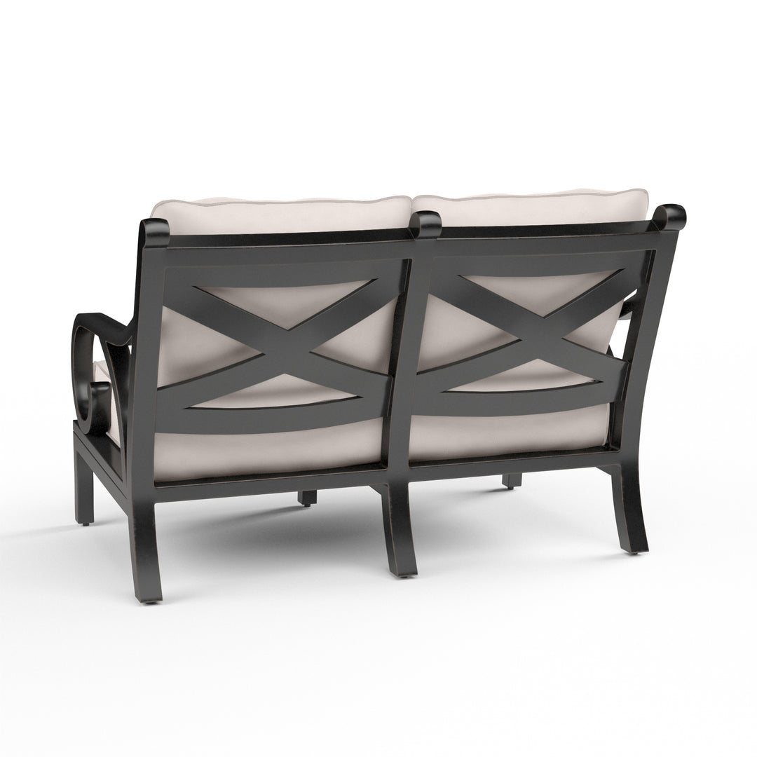 Monterey Loveseat in Canvas Natural w/ Self Welt