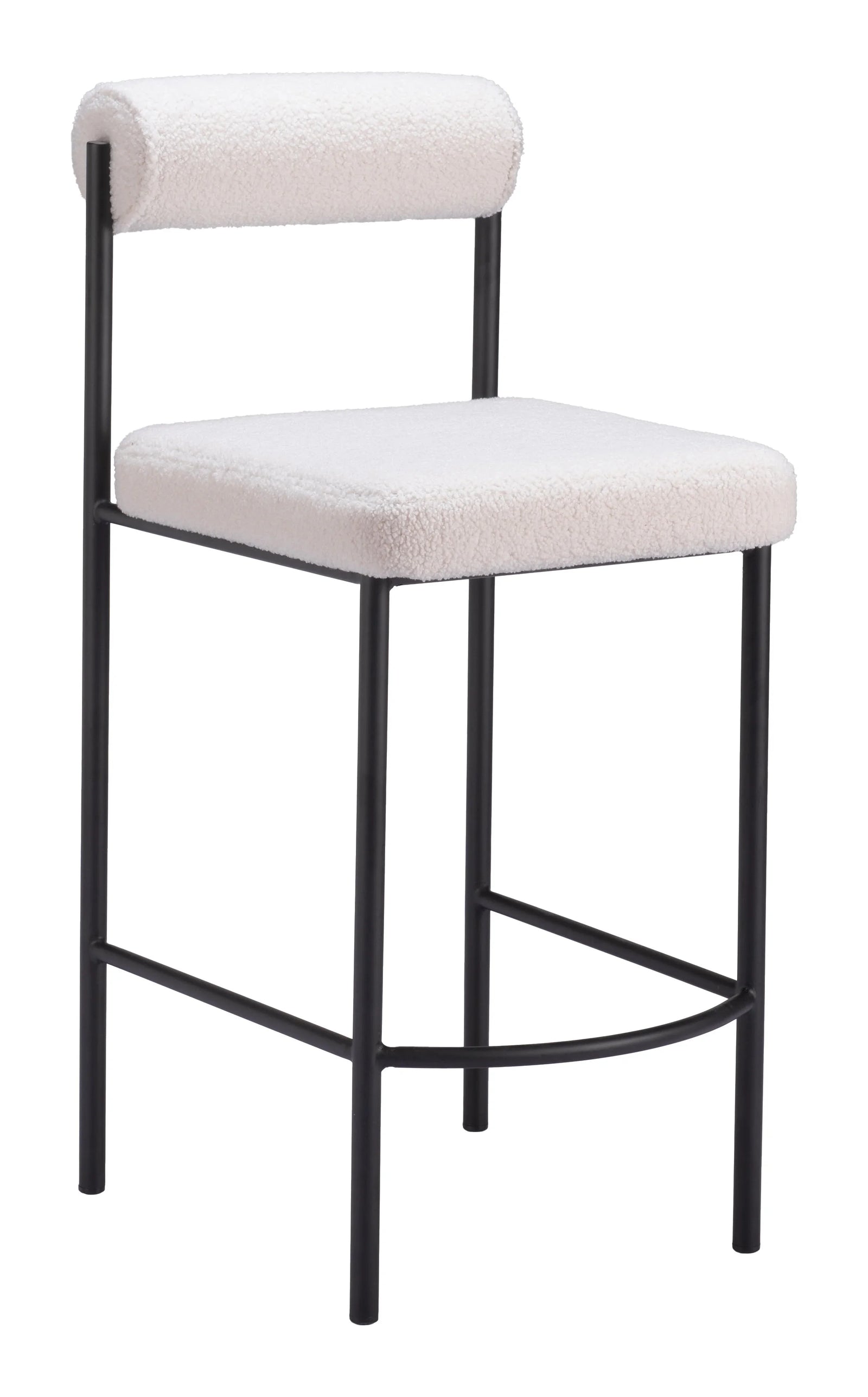 Zuo Livorno Counter Stool (Set of 2) Ivory BAR STOOLS + COUNTER STOOLS