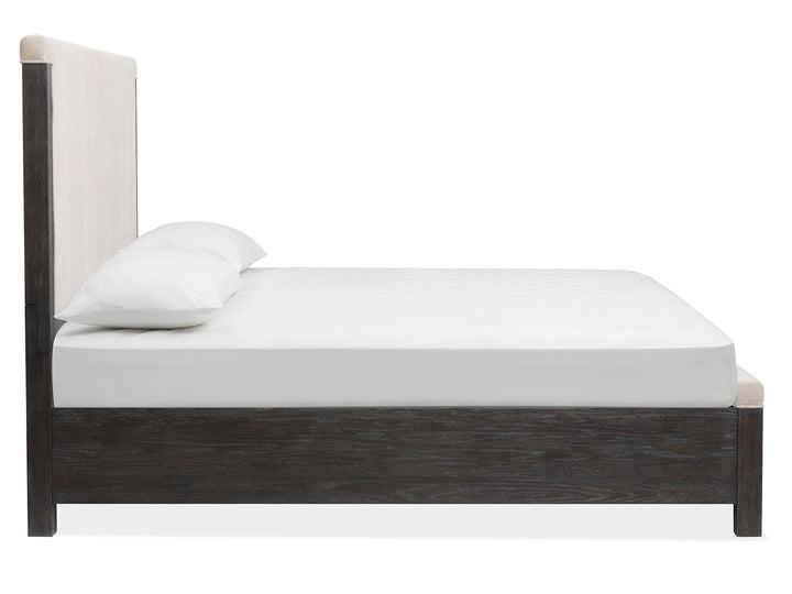 Plum Creek Ravenwood Black California King Upholstered Panel Storage Bed - B5990-75A