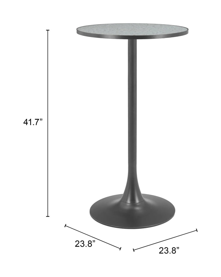 Bite Bar Table Gray & Black - AmericanHomeFurniture