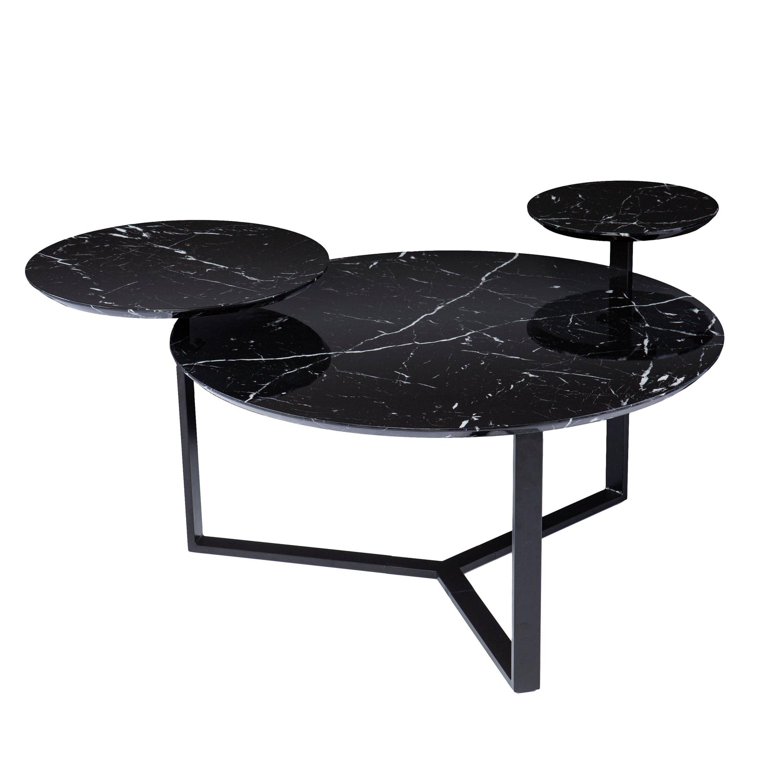SEI Furniture Saxelby Faux Marble Cocktail Table COFFEE TABLES
