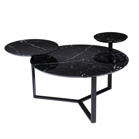 SEI Furniture Saxelby Faux Marble Cocktail Table COFFEE TABLES