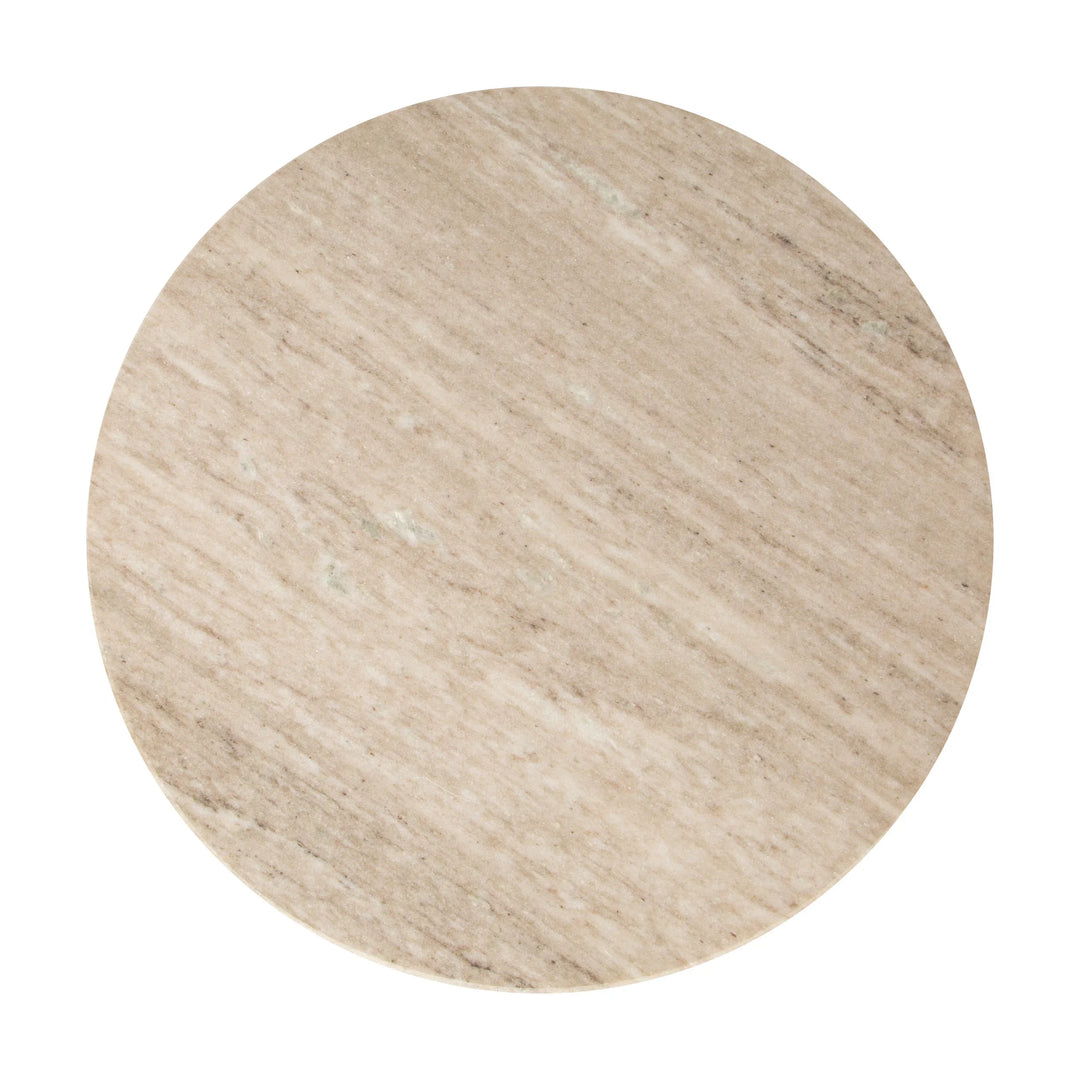 Eda Side Table White & Natural - AmericanHomeFurniture