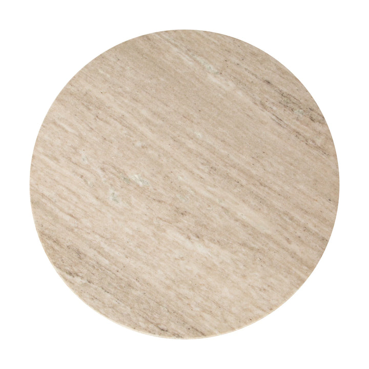 Eda Side Table White & Natural - AmericanHomeFurniture