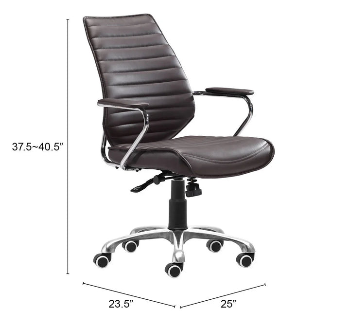 Enterprise Low Back Office Chair Espresso - AmericanHomeFurniture