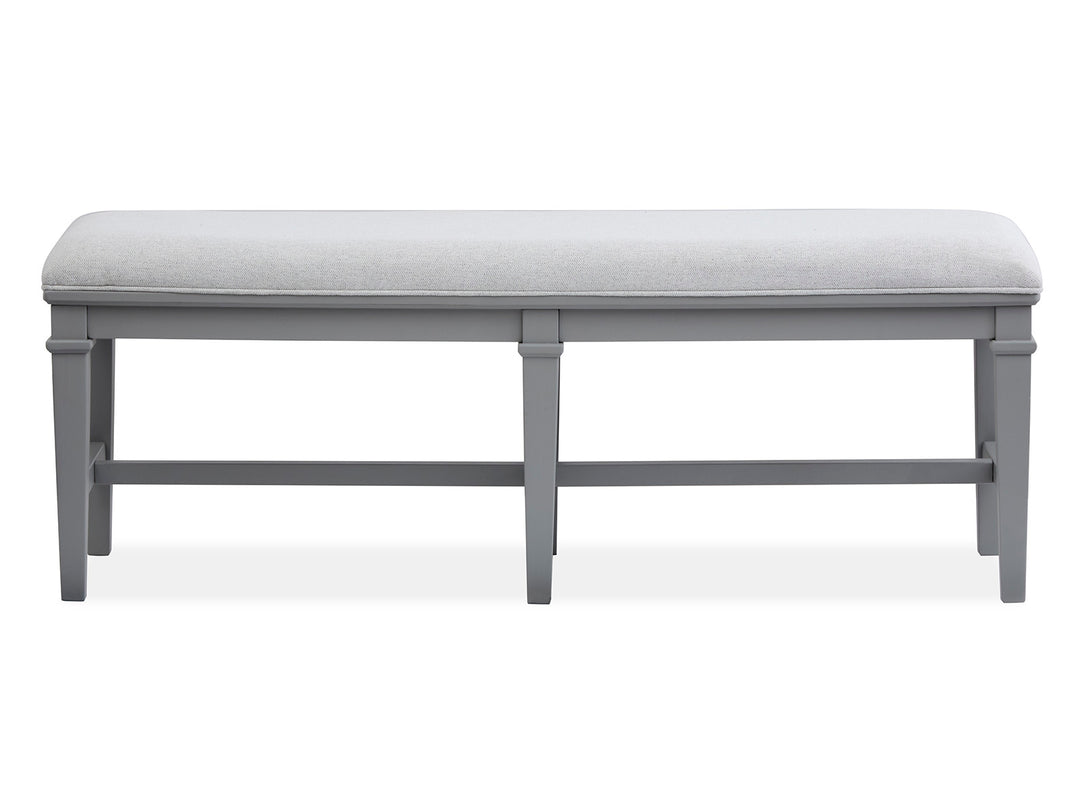 Charleston Harbor Gray Grey Upholstered Bench - D5611-68GY