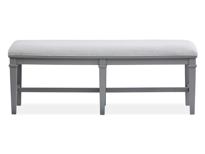 Charleston Harbor Gray Grey Upholstered Bench - D5611-68GY