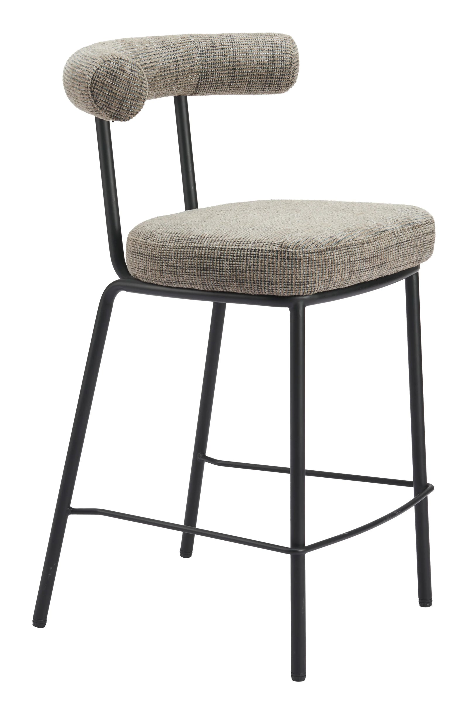 Zuo Kede Counter Stool Green Tweed BAR STOOLS + COUNTER STOOLS