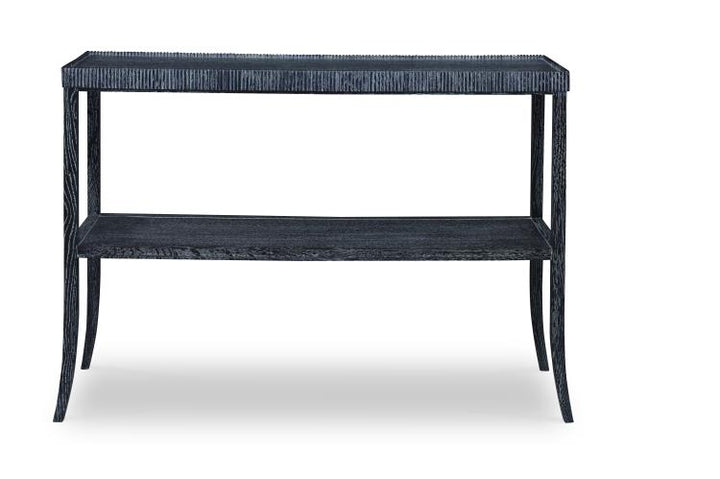 American Home Furniture | Century - Thomas O'Brien Emile Shelf Table (Black Cerused)