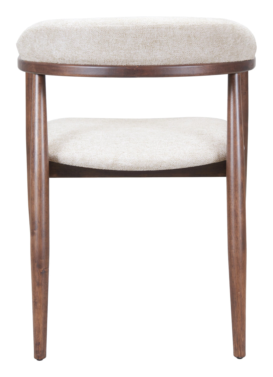 Goka Dining Chair Beige & Walnut - AmericanHomeFurniture