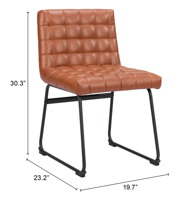 Pago Dining Chair (Set of 2) Brown - AmericanHomeFurniture