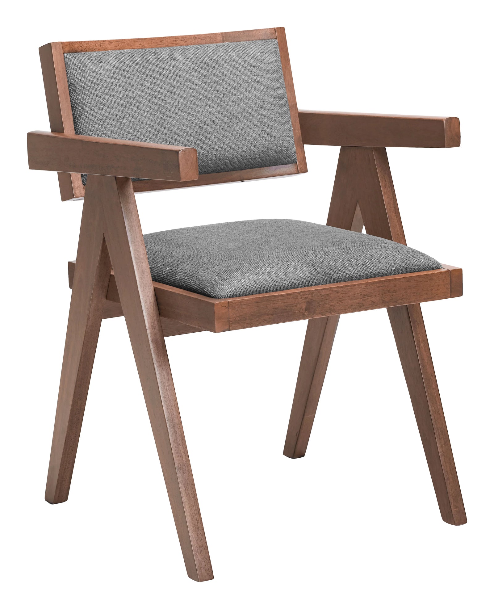 Zuo Delhi Dining Chair (Set of 2) Gray & Walnut DINING CHAIRS