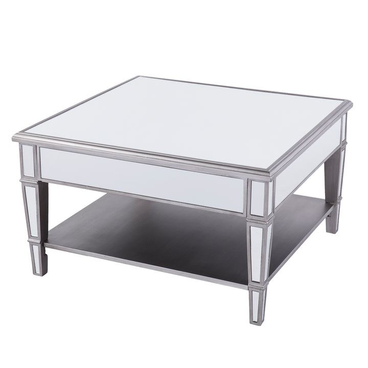 American Home Furniture | SEI Furniture - Wedlyn Square Mirrored Coffee Table