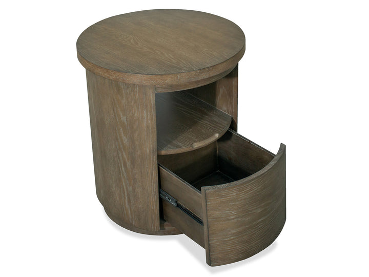 Bosley Lt. Brown Porpoise Round End Table - T5693-05