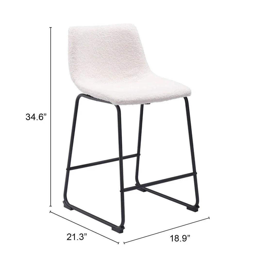 Smart Counter Stool (Set of 2) Ivory - AmericanHomeFurniture