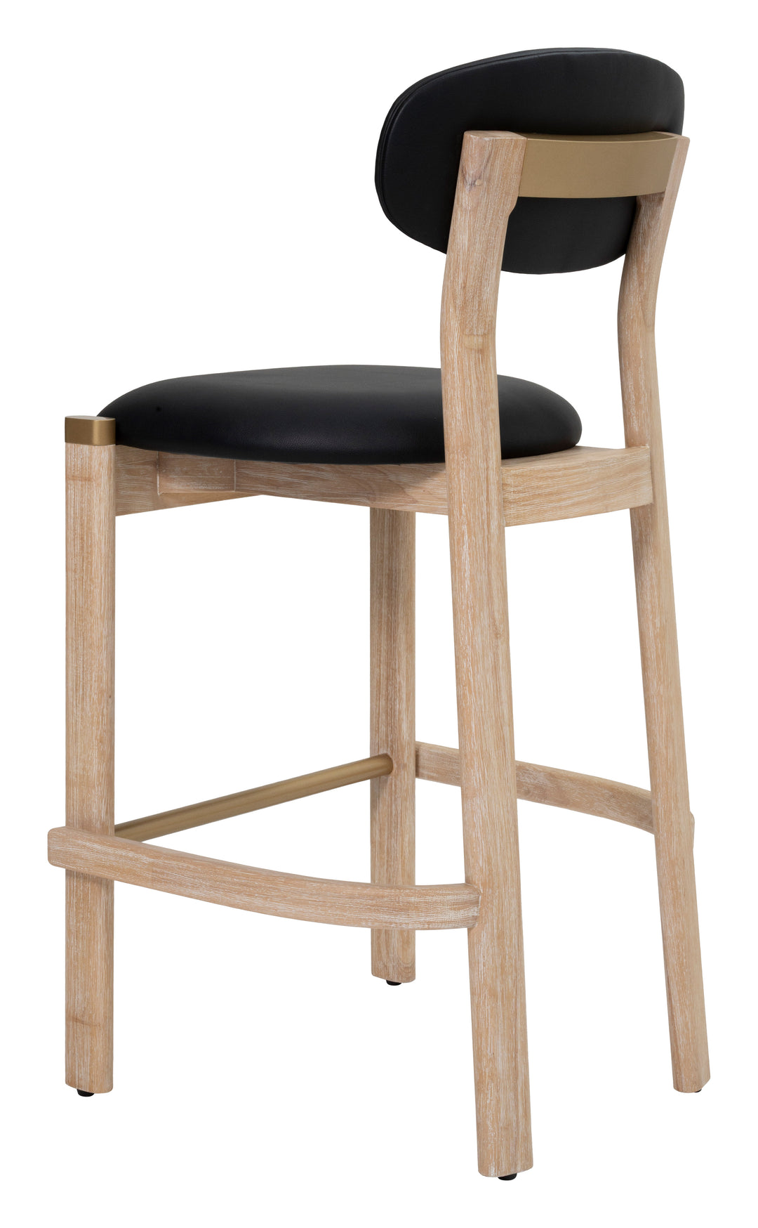 Rilou Barstool (Set of 2) Black & Natural