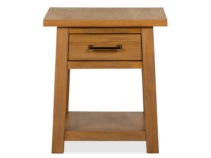 Lindon Belgian Wheat Drawer End Table - T5570-02