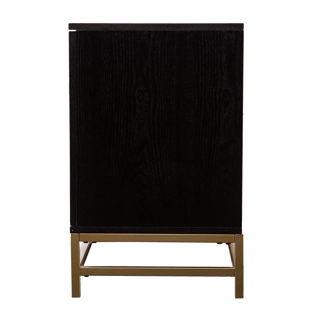 Rolliston Contemporary 4-Door Media Console - AmericanHomeFurniture