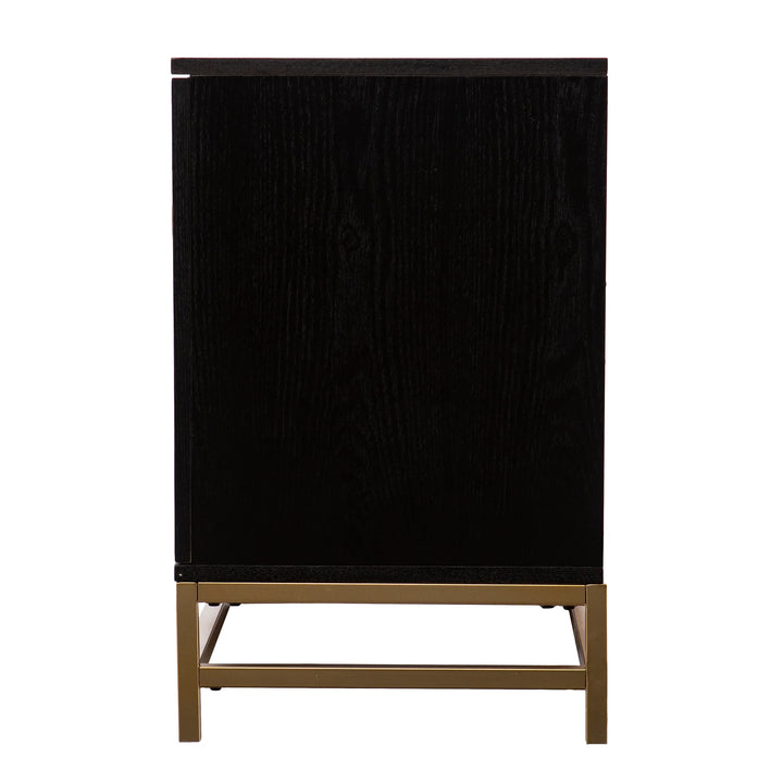 Rolliston Contemporary 4-Door Media Console - AmericanHomeFurniture