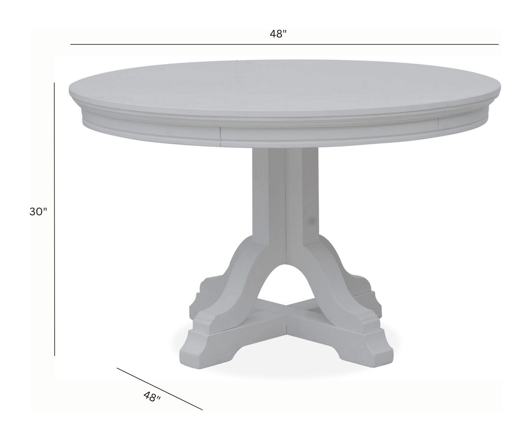 Charleston Harbor Gray Grey Extendable 48" Round Dining Table - D5611-22GY