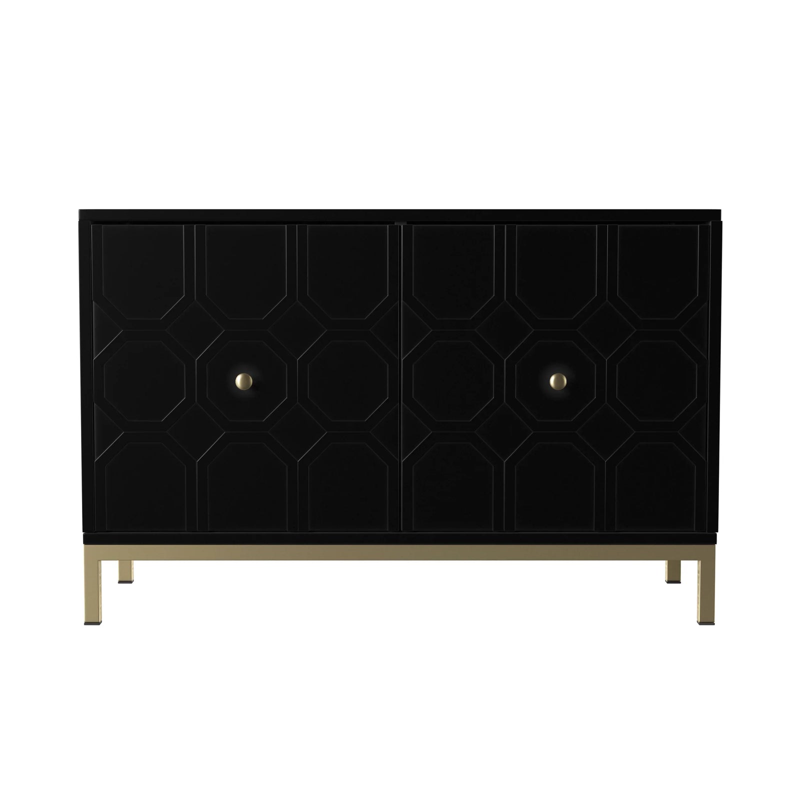 SEI Furniture Gramdlynn Two-Door Accent Cabinet - Black CABINETS