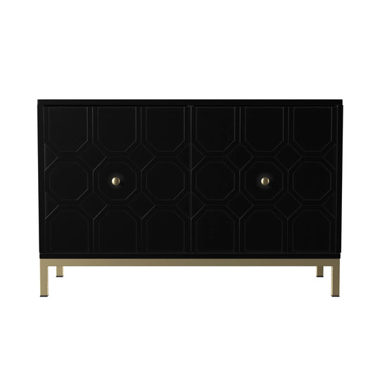 SEI Furniture Gramdlynn Two-Door Accent Cabinet - Black CABINETS